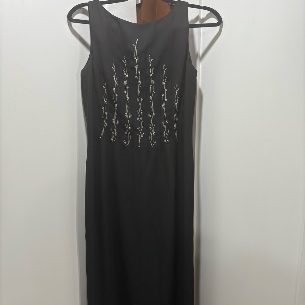 Black Sequin Embellished Maxi Dress